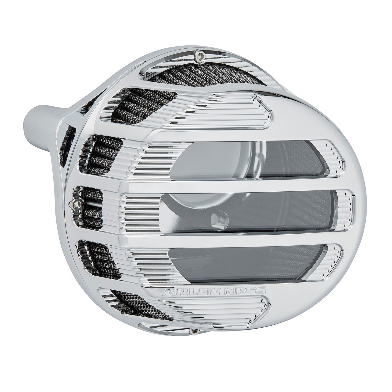Arlen Ness #81-307 - SideKick Air Cleaner, Chrome - 91-up XL Sportster