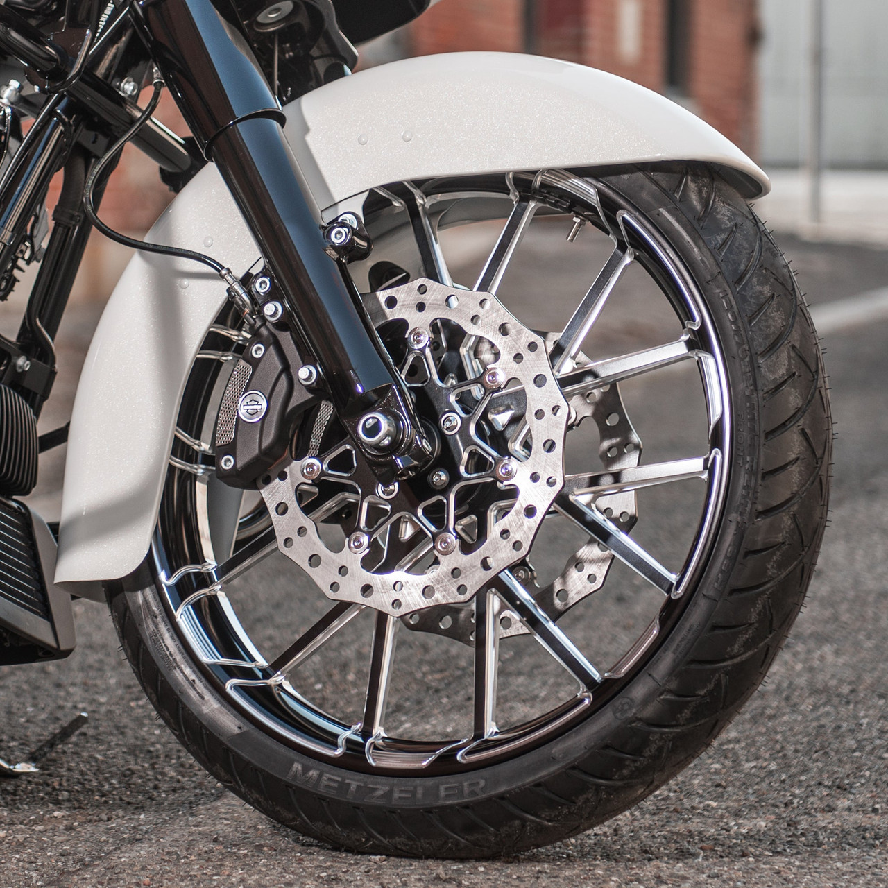 Arlen Ness #60-123 - 21" Fender Brackets, 14-up FLT Factory Fenders - Black / 14-23 FLT Arlen Ness Fork Legs