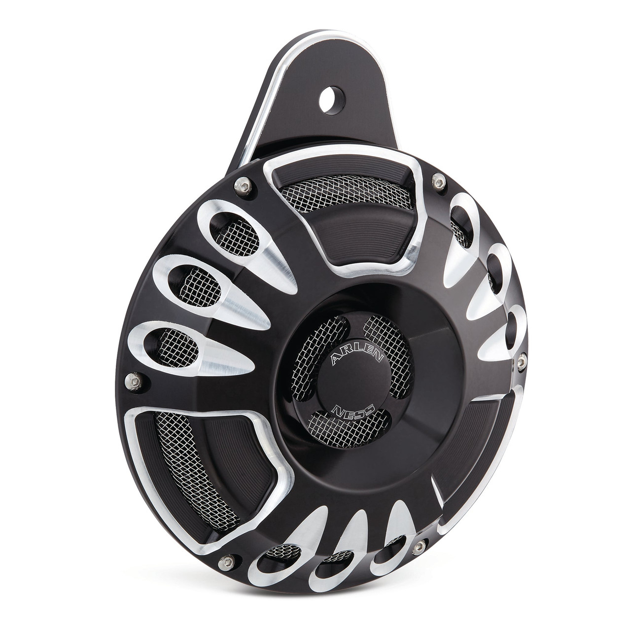Arlen Ness #70-214 - Deep Cut® Horn Kit, Black - 07-up XL Sportster