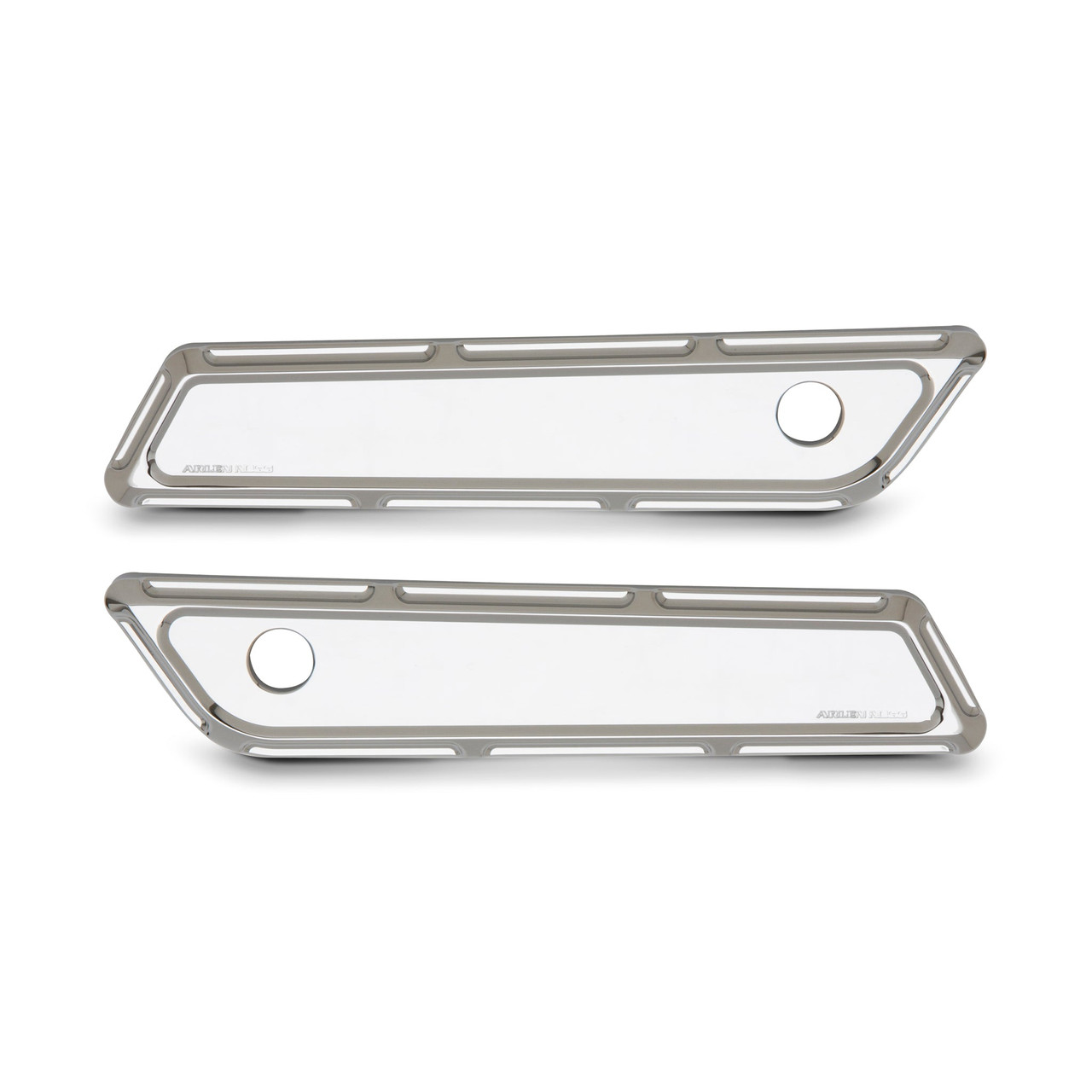 Arlen Ness #03-535 - Beveled® Saddlebag Latch Covers, Chrome 14-2023 FLT