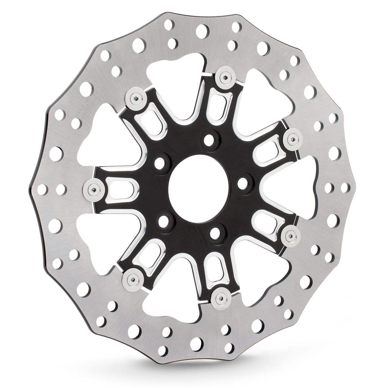 Arlen Ness #33-10301-201 - 7-Valve Brake Rotors, Black - 11.5"