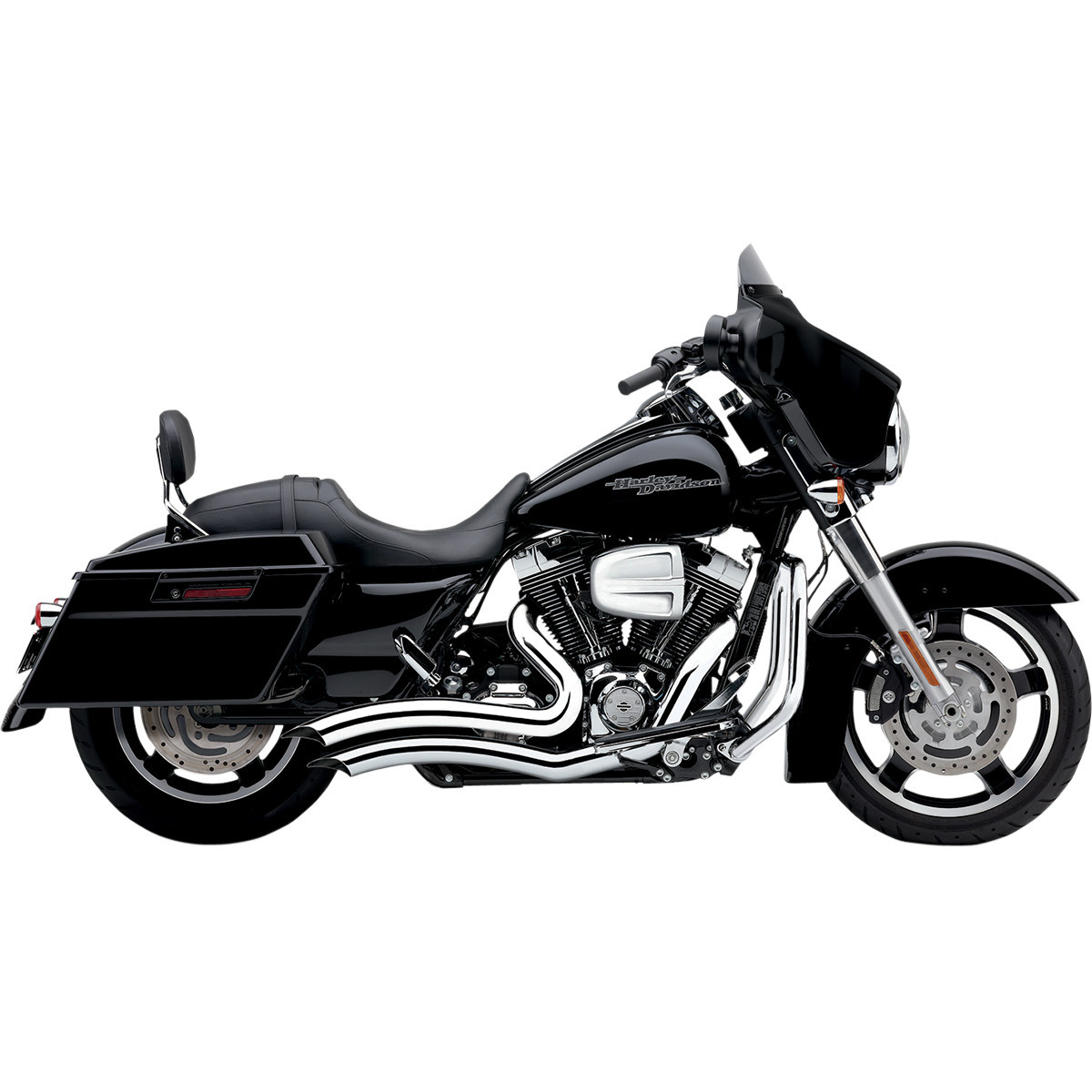Cobra #6230 - Speedster Swept Short Exhaust - Chrome - '10-'16 FL