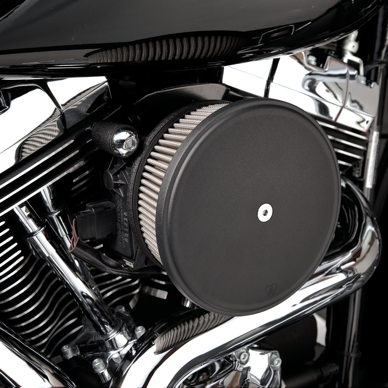 Arlen Ness #18-775 - Smooth Stage 2 Big Sucker™, Black - Black / Red Pre-Oiled / 99-01 FI FLT (Fuel Injected)