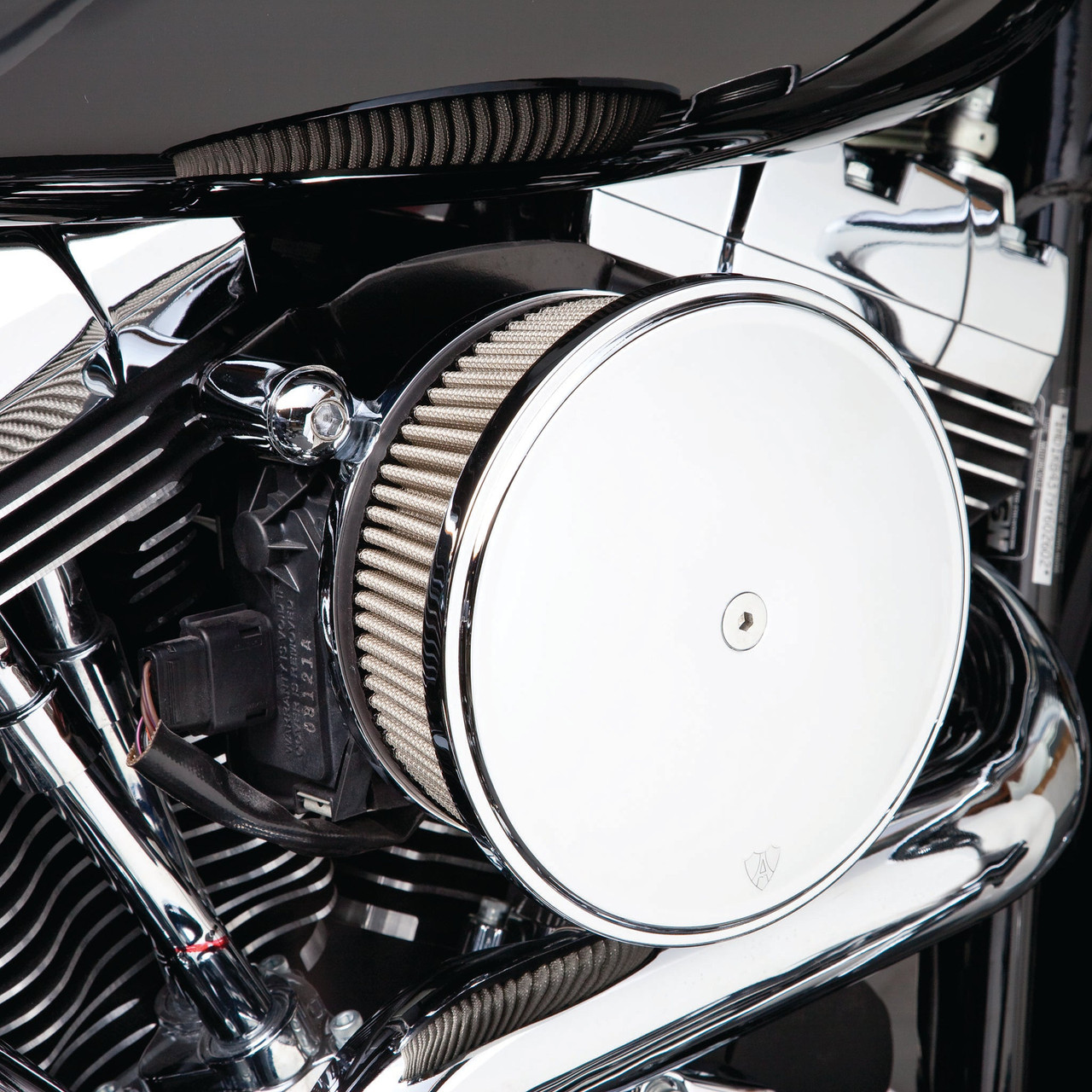 Arlen Ness #50-819 - Smooth Stage 2 Big Sucker™, Chrome - Chrome / Black cotton /Stainless steel jacket / 08-16 FLT / 16-17 FLST & FXDLS (FBW)