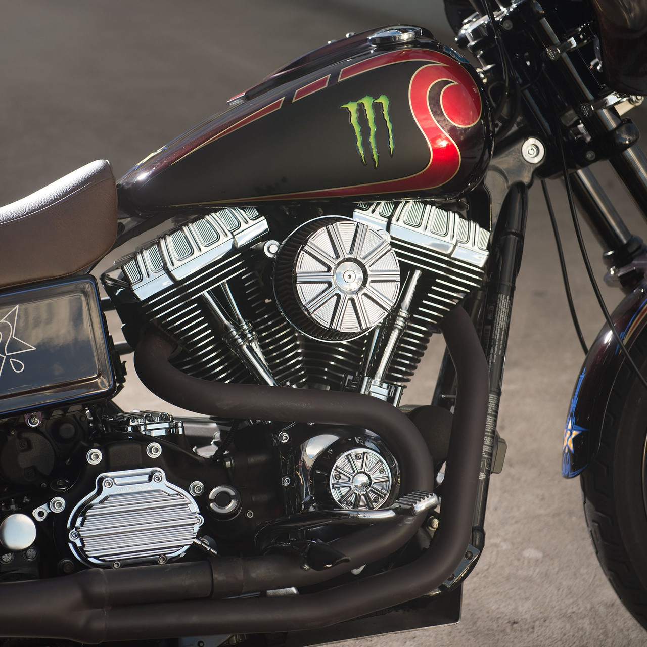 Arlen Ness #18-299 - 10-Gauge® Stage 1 Big Sucker™, Chrome - 88-up XL Sportster / Red Pre-Oiled