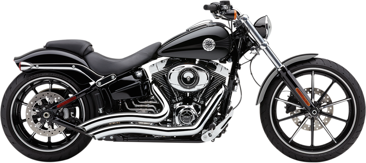 Speedster Swept Short Exhaust - Chrome - FXSB 13-17