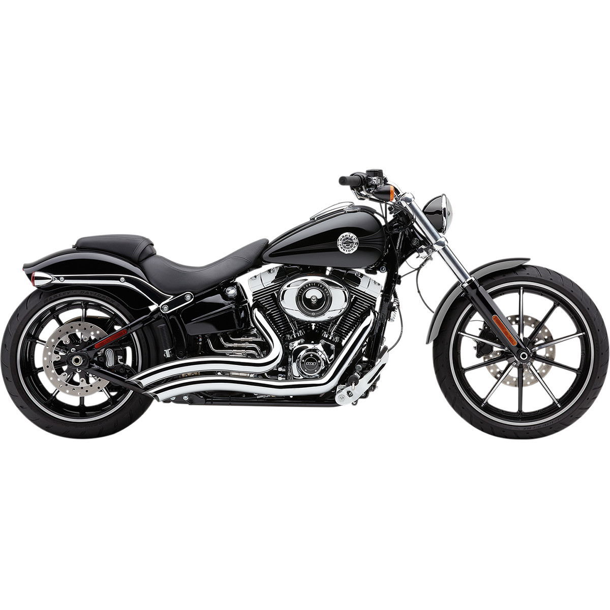 Cobra #6226 - Speedster Swept Short Exhaust - Chrome - FXSB '13-'17