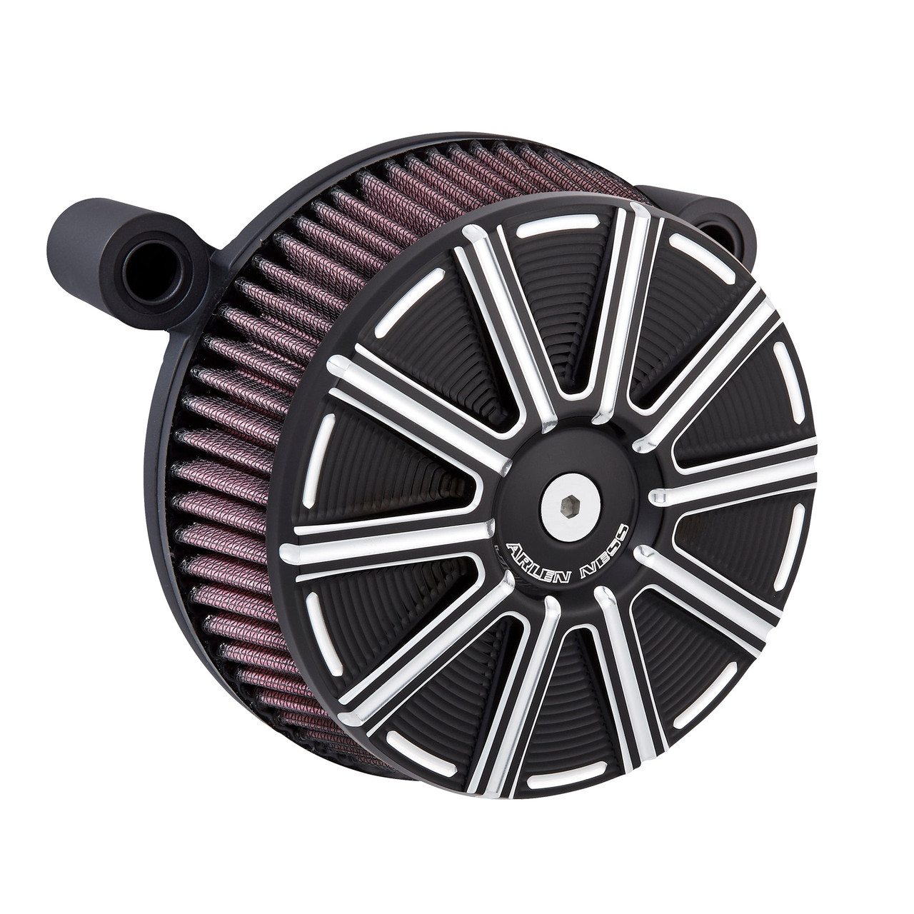 Arlen Ness #18-294 - 10-Gauge® Stage 1 Big Sucker™, Black - 88-up XL Sportster / Red Pre-Oiled