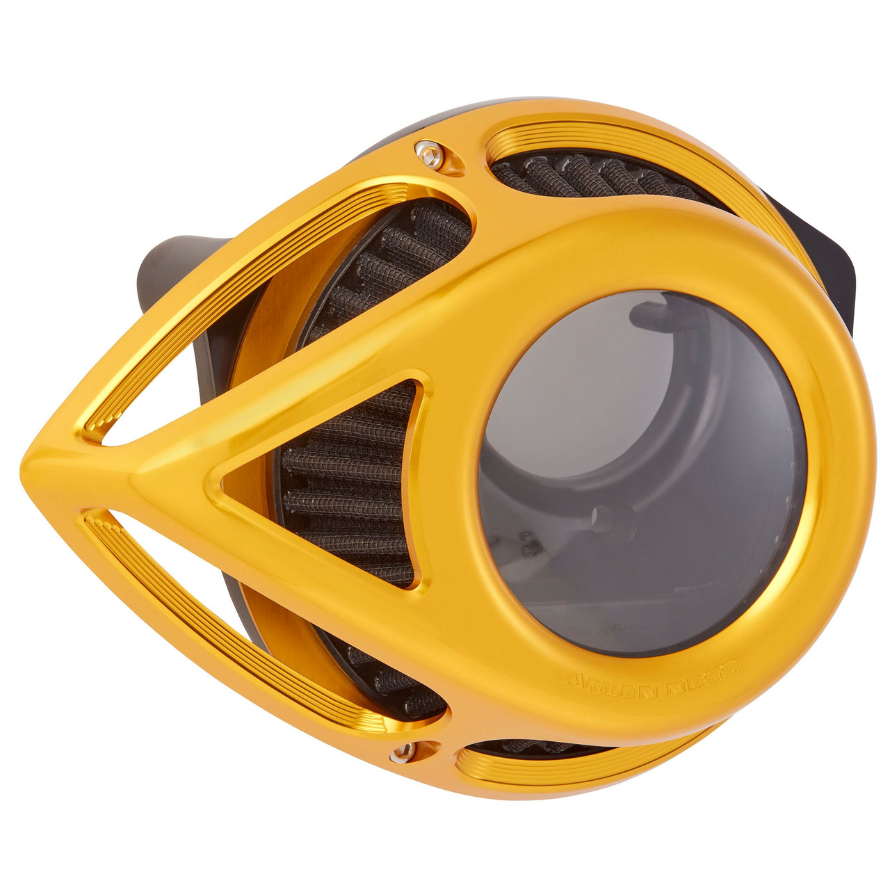 Arlen Ness #18-902 - Clear Tear Air Cleaner, Gold - 08-16 FLT / 16-17 Softails (FBW)