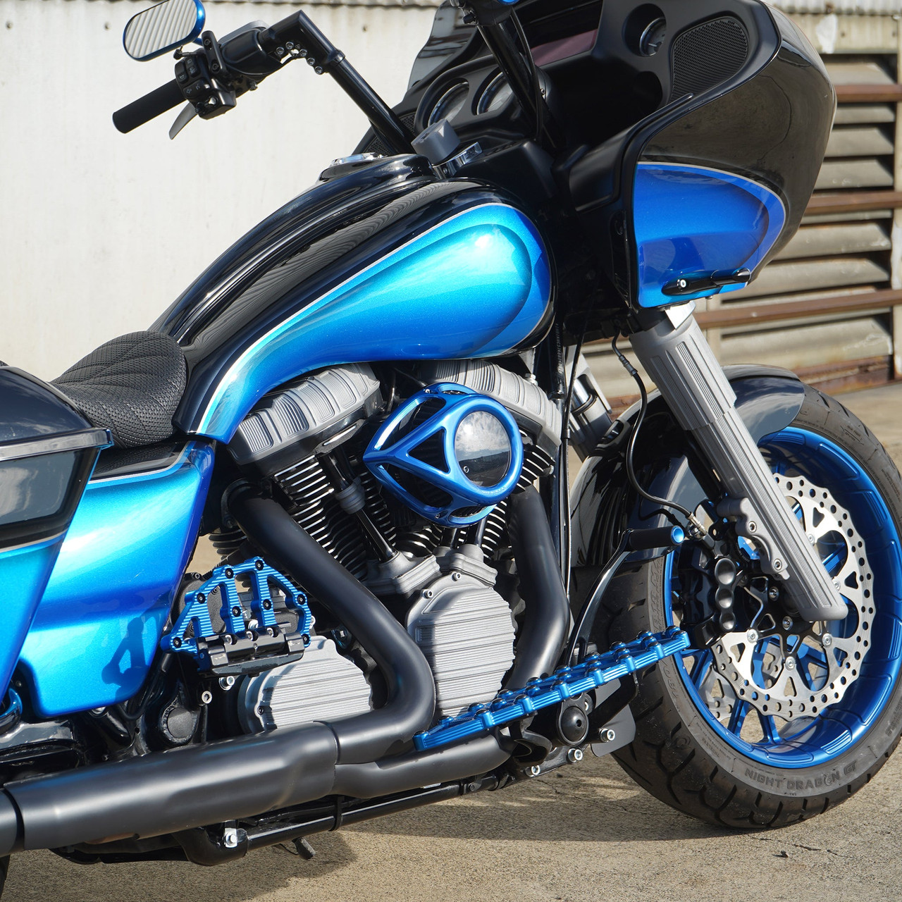 Arlen Ness #600-147 - Clear Tear Air Cleaner, Blue - 22-up RH975 models