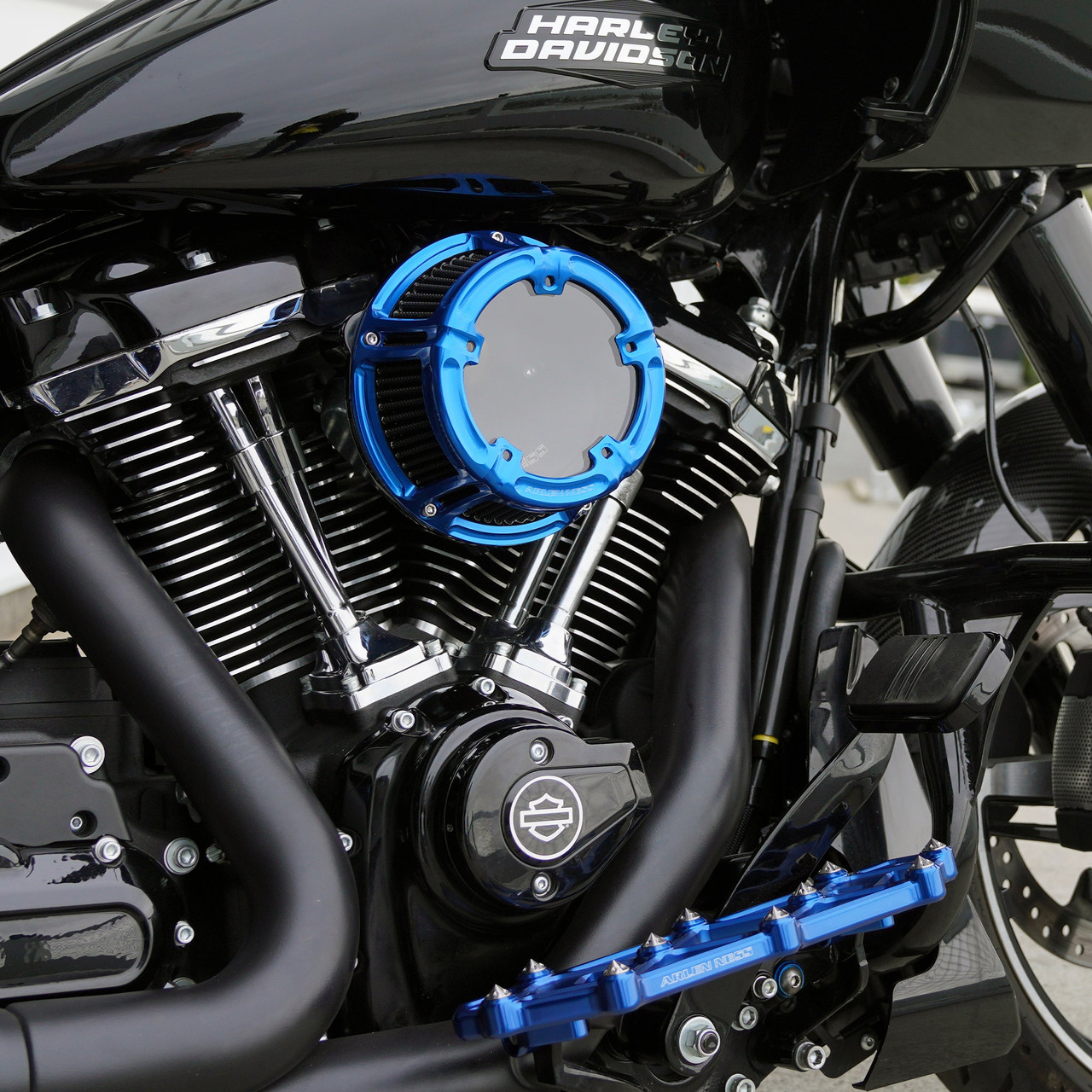 Arlen Ness #600-123 - Method® Air Cleaner, Blue - 22-up RH975 Nightster