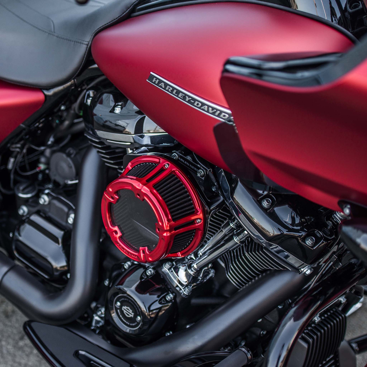 Arlen Ness #600-125 - Method® Air Cleaner, Red - 22-up RH975 Nightster