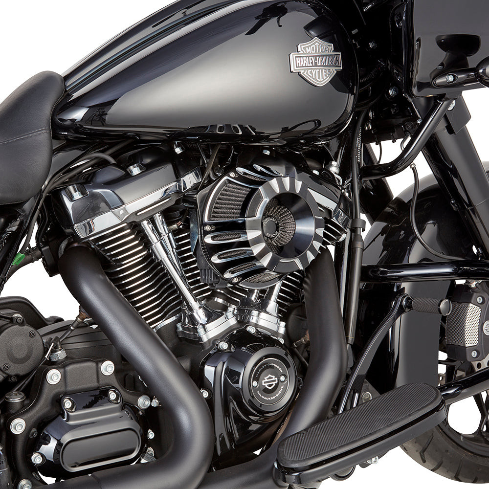 Arlen Ness #600-132 - Deep Cut® Inverted Series Air Cleaner, Black - 22-up RH975 models