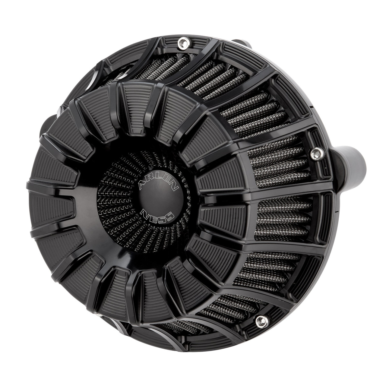 Arlen Ness #600-140 - 15-Spoke Inverted Series Air Cleaner, Black - 22-up RH975 models