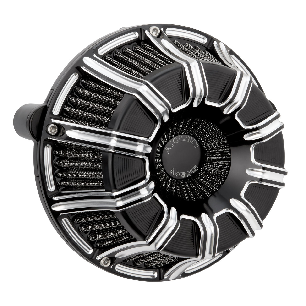 Arlen Ness #600-129 - 10-Gauge® Inverted Series Air Cleaner, Black - 22-up RH975 models