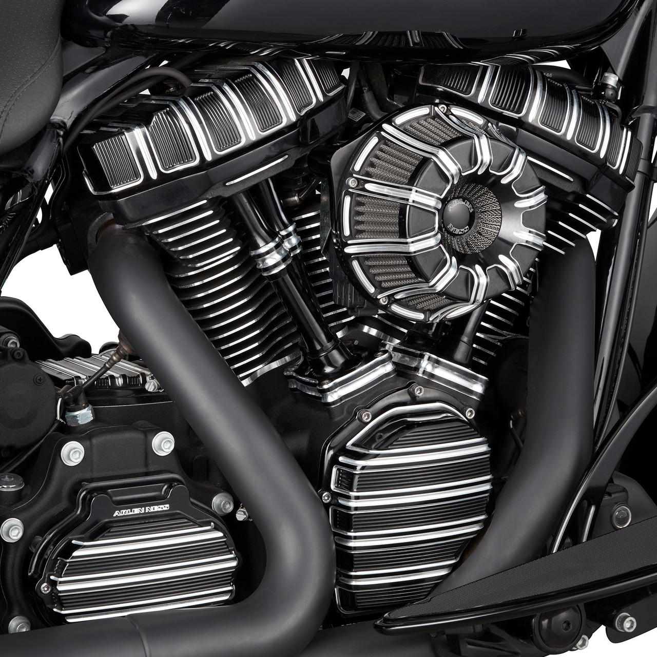 Arlen Ness #600-129 - 10-Gauge® Inverted Series Air Cleaner, Black - 22-up RH975 models