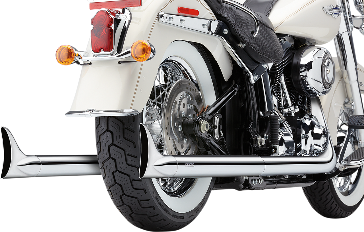 True Dual Exhaust - Fishtail - 12-17 Softail