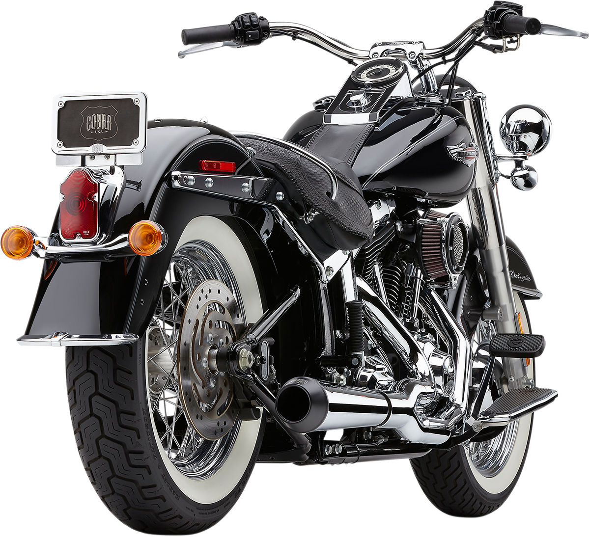 Cobra #6483 - El Diablo Exhaust - Chrome - '12-'17 Softail