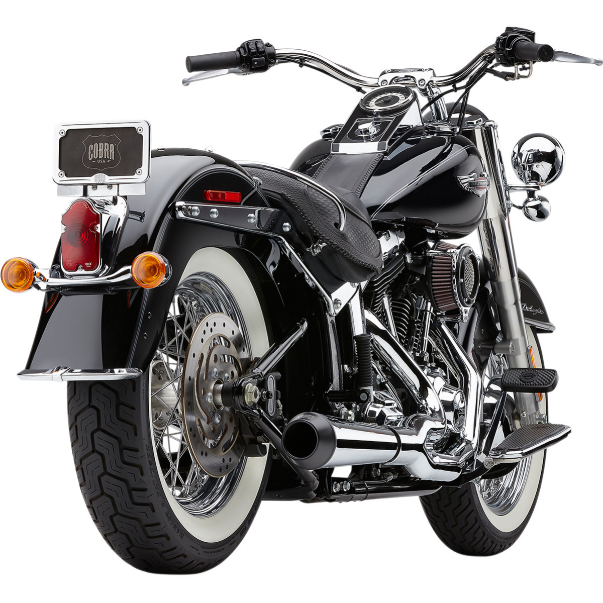 Cobra #6483 - El Diablo Exhaust - Chrome - '12-'17 Softail