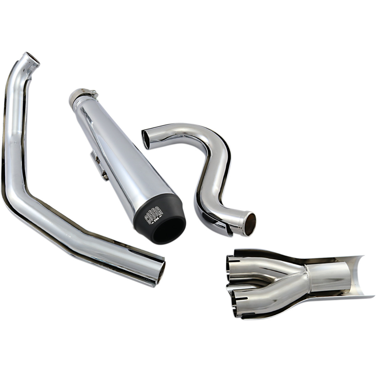 Cobra #6485 - El Diablo Exhaust - Chrome - '88-'06 Softail