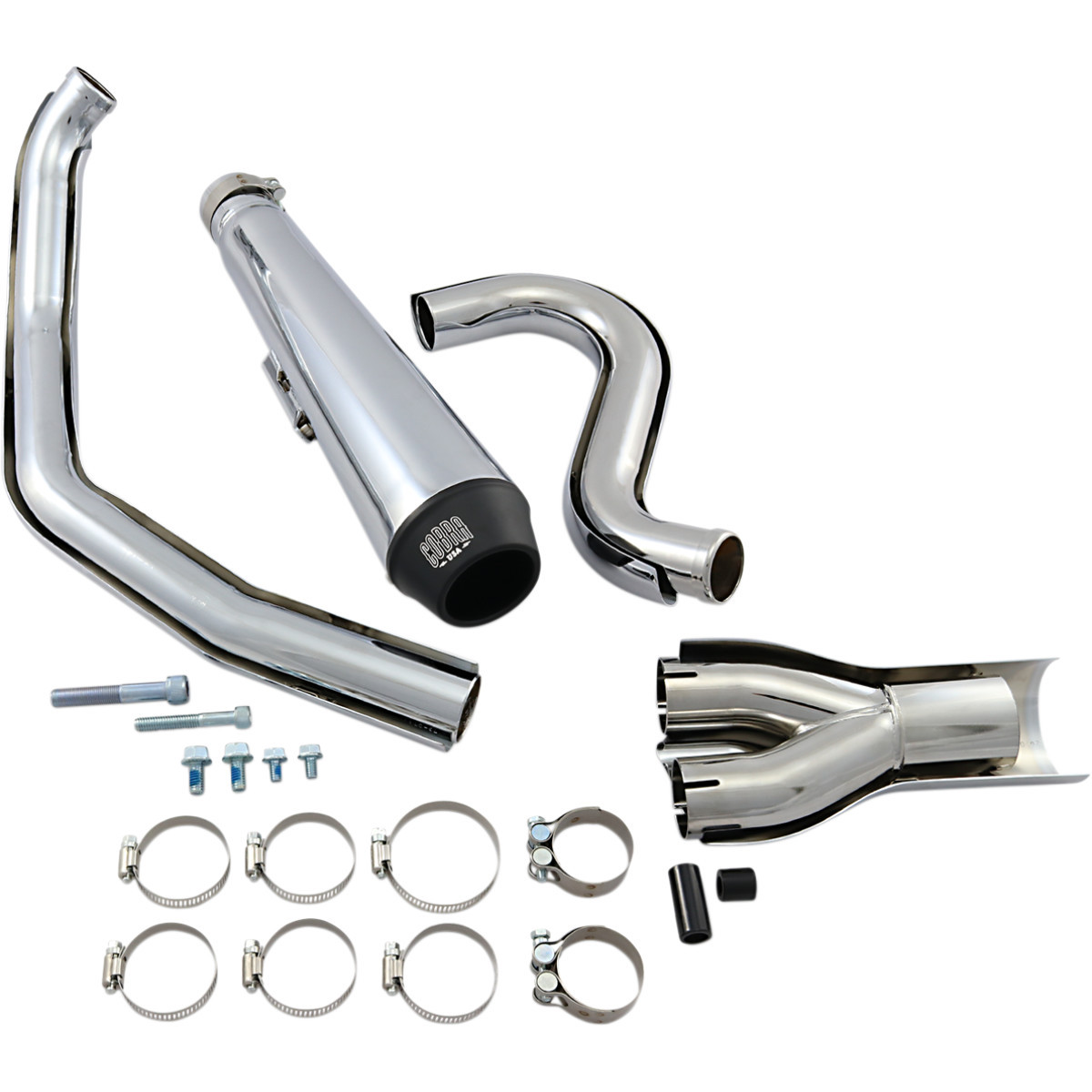 Cobra #6485 - El Diablo Exhaust - Chrome - '88-'06 Softail