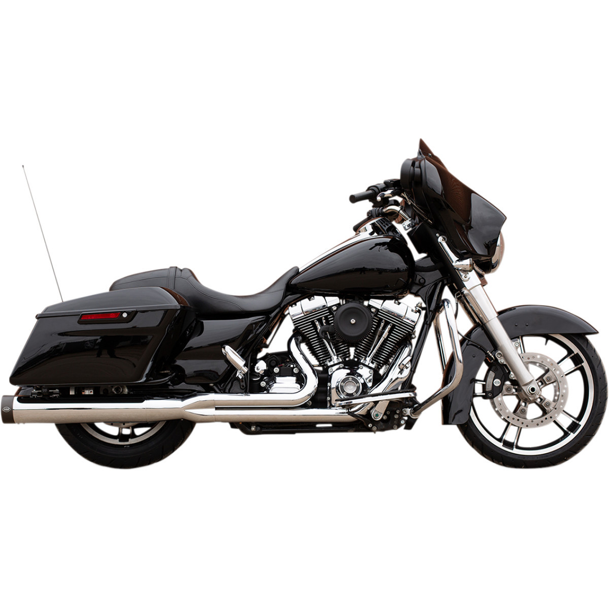 S&S Cycle #550-0776 - 2-into-1 Sidewinder® Exhaust System - '95-'16 FL - Chrome