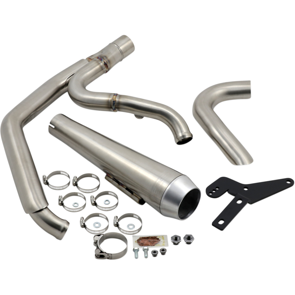 Bassani Xhaust #1S81SS - 2-into-1 Road Rage Exhaust System - Stainless