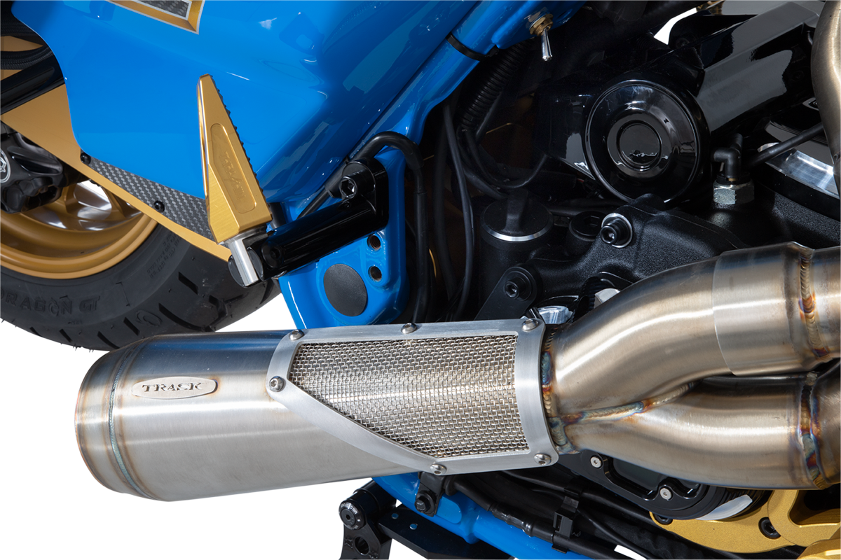 Trask #TM-5110 - 2-into-1 Big Sexy Exhaust System - Brushed Stainless Steel