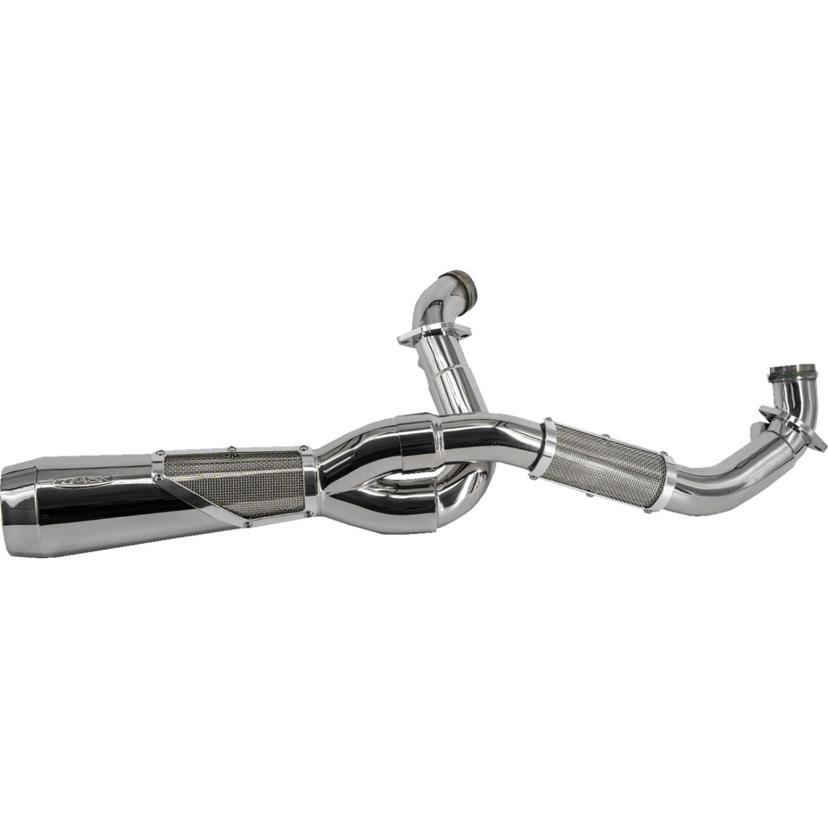 Trask #TM-5110 - 2-into-1 Big Sexy Exhaust System - Brushed Stainless Steel