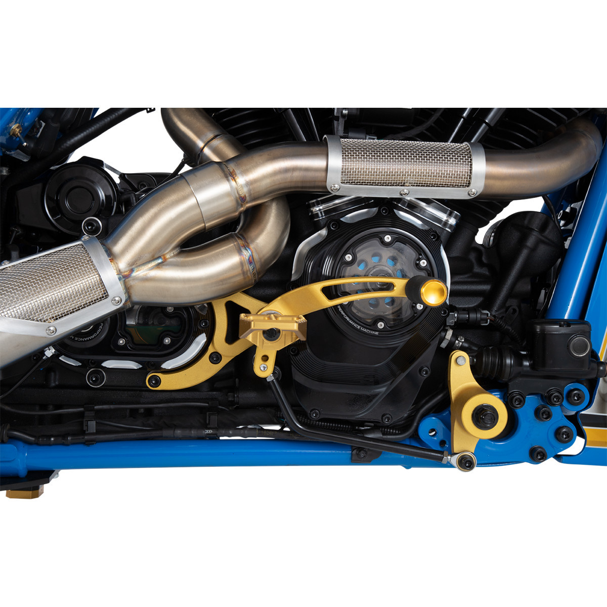 Trask #TM-5110 - 2-into-1 Big Sexy Exhaust System - Brushed Stainless Steel