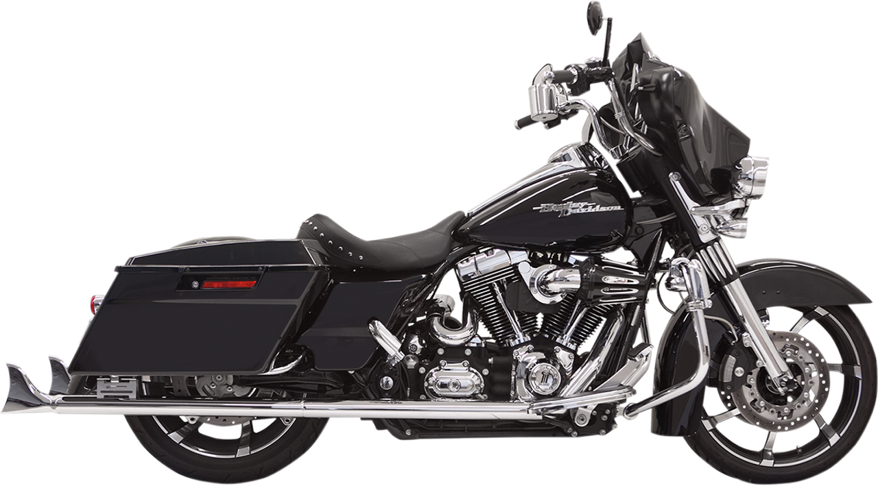 Fishtail Mufflers - Chrome - w/out Baffle - 33" - 95-16 Touring