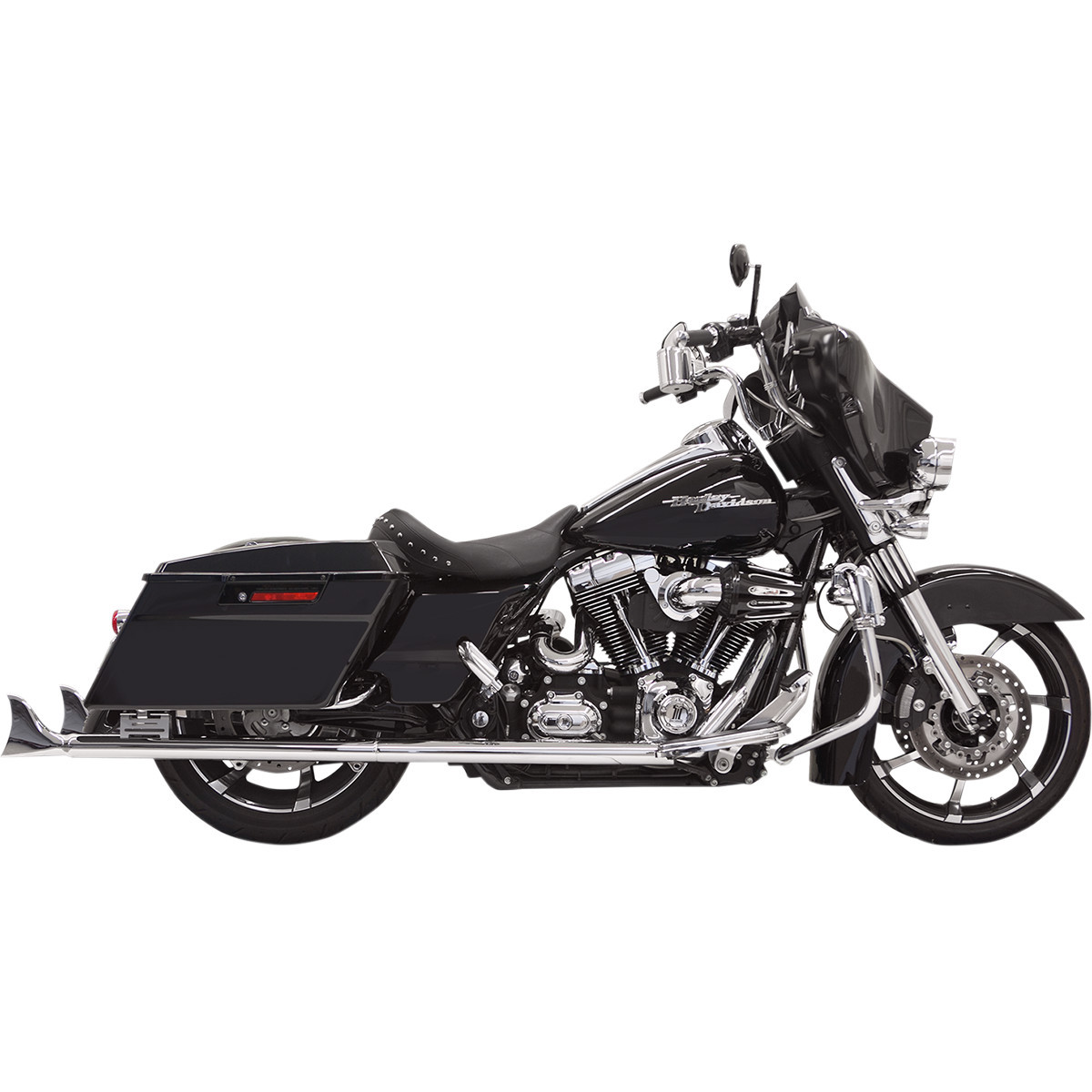 Bassani Xhaust #1F27E36 - Fishtail Slip-On Mufflers - Chrome - with Baffle - 36" - 95-'16 Touring