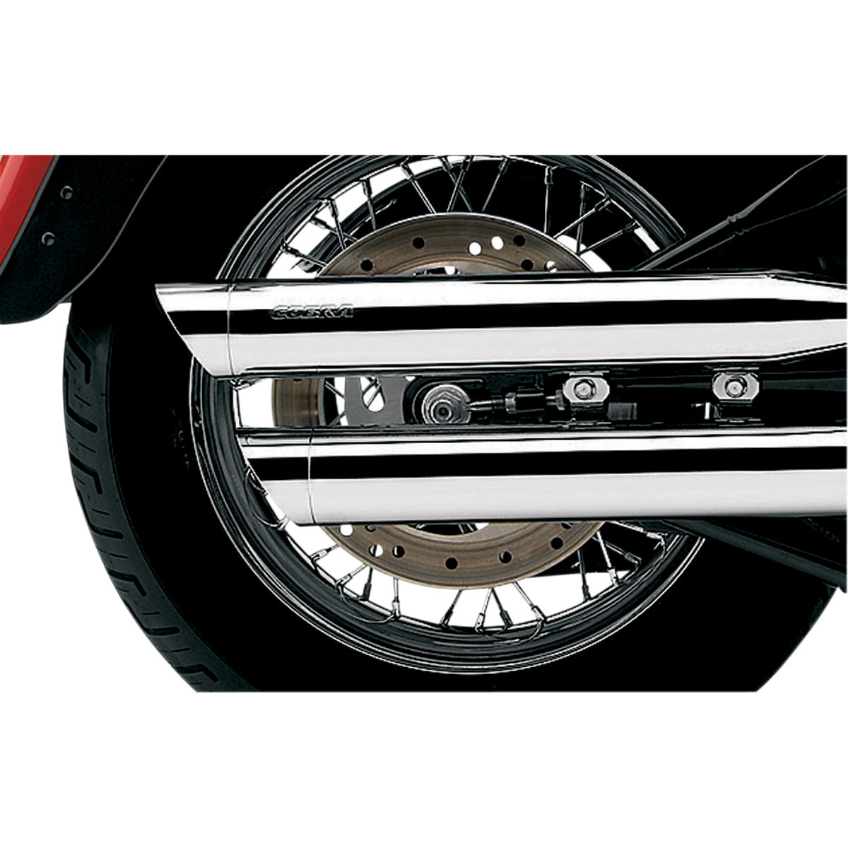 Cobra #6004 - 3" Slip-On Mufflers - Chrome - FXST/B/C/S
