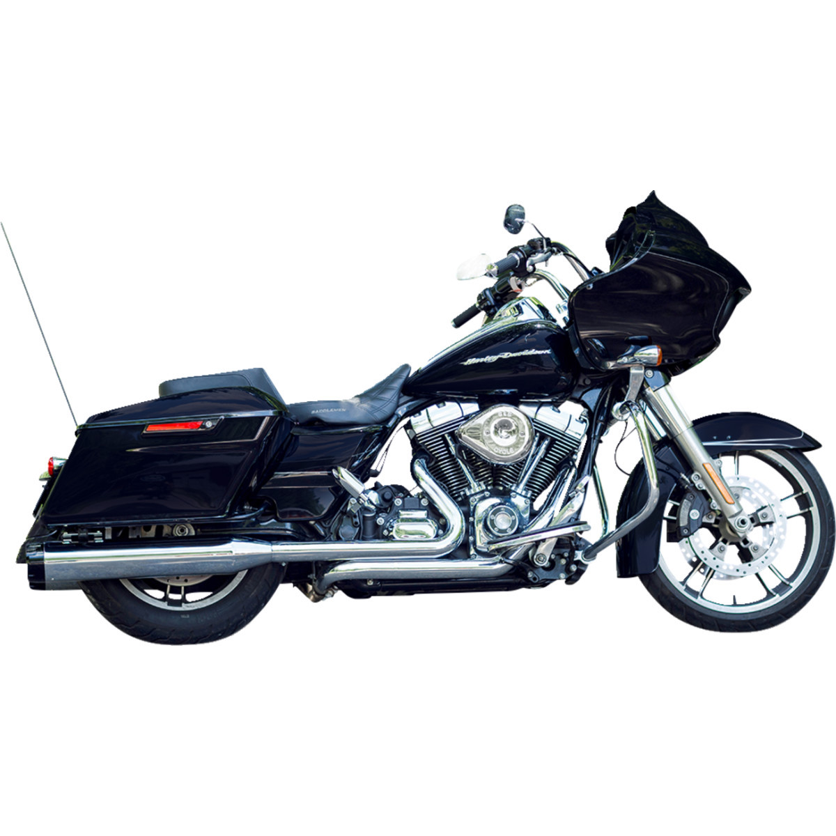S&S Cycle #550-0619 - 4-1/2" MK45 Performance Mufflers - Chrome with Black Thruster