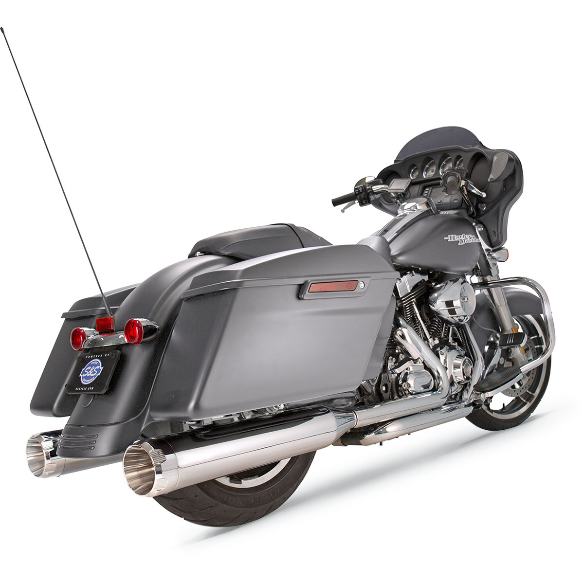 S&S Cycle #550-0665 - 4-1/2" MK45 Performance Mufflers - Chrome Thruster