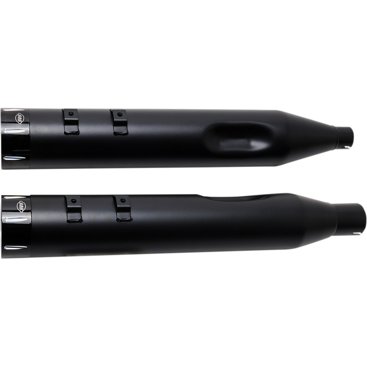 S&S Cycle #550-0670 - 4-1/2" MK45 Performance Mufflers - Black Tracer