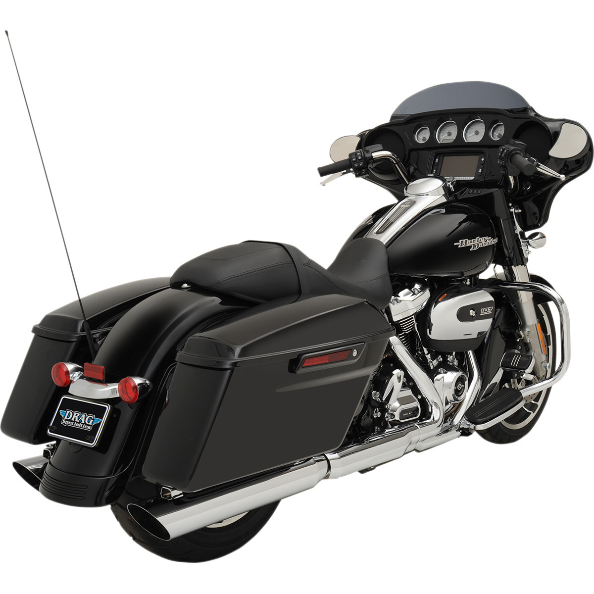Drag Specialties - 4" Slashdown Slip-On Mufflers - Chrome