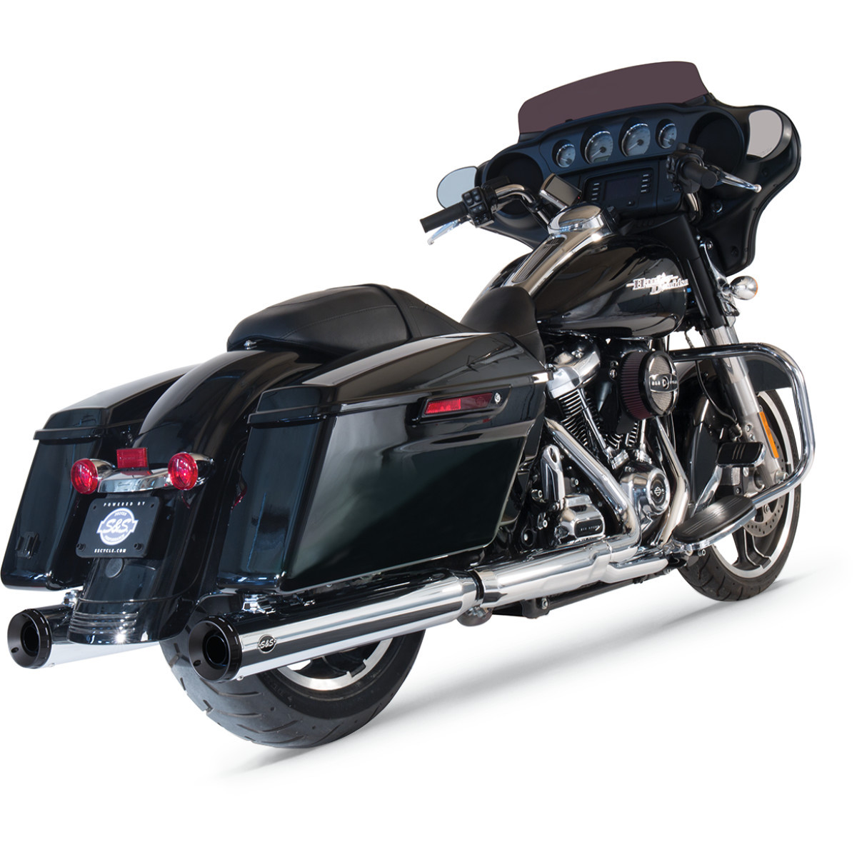 S&S Cycle #550-0693 - Grand National Slip-On Mufflers - Chrome - M8 FL