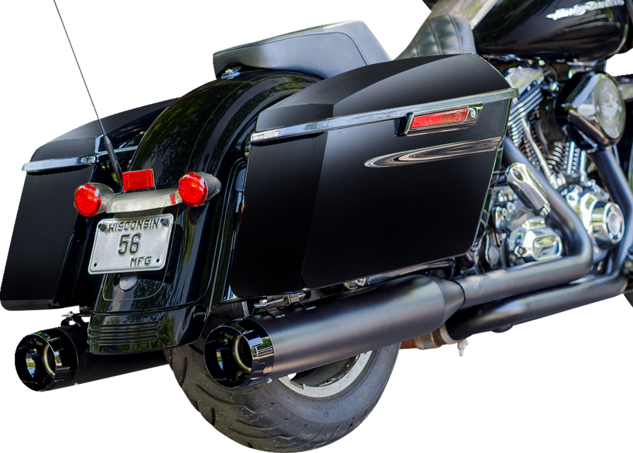 S&S Cycle #550-0621 - 4-1/2" MK45 Performance Mufflers - Black with Black Thruster