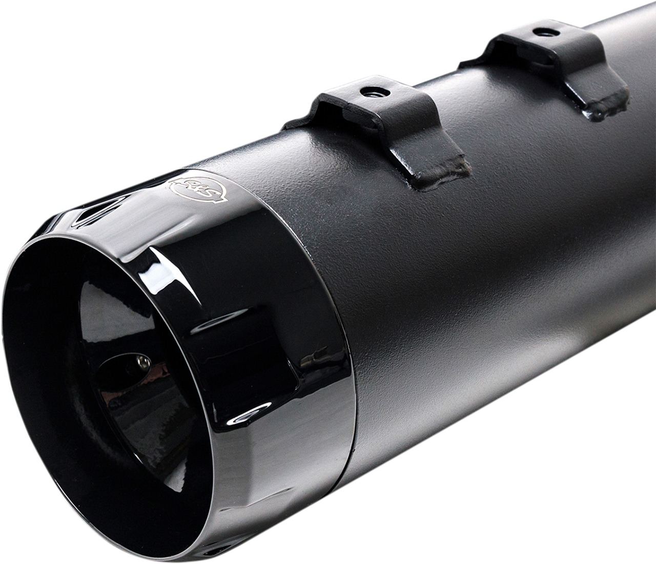 S&S Cycle #550-0621 - 4-1/2" MK45 Performance Mufflers - Black with Black Thruster