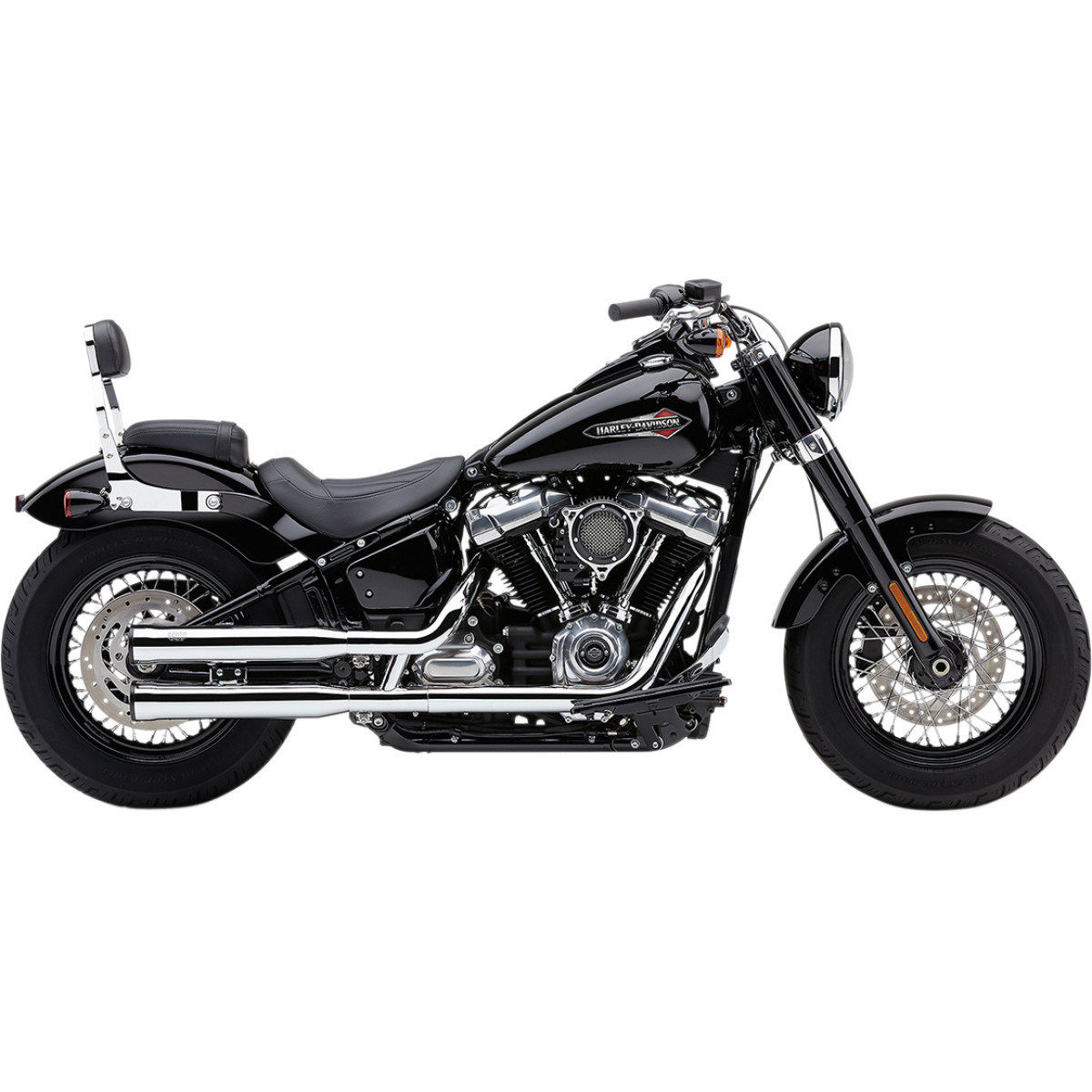 Cobra #6057 - RPT Slip-On Mufflers - 3" - Chrome - M8 Softail