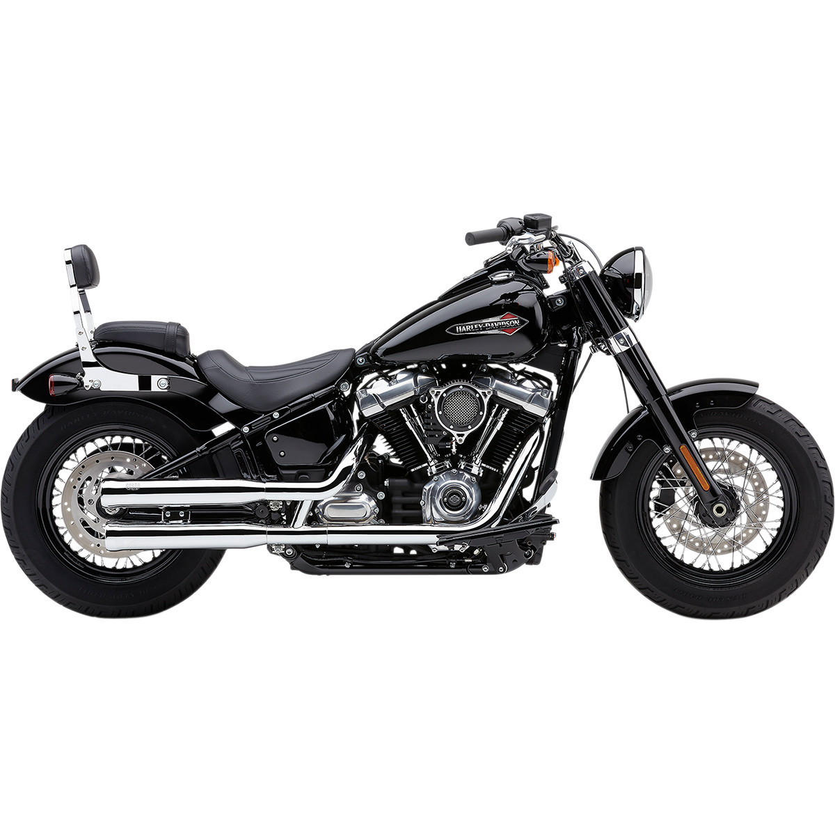 Cobra #6048 - Neighbor Hater Slip-On Mufflers - Chrome - FLHC/FLHCS/FLDE