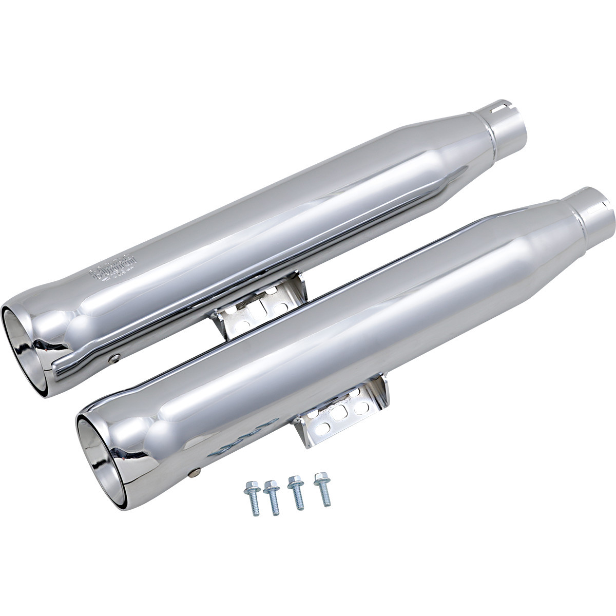Cobra #6048 - Neighbor Hater Slip-On Mufflers - Chrome - FLHC/FLHCS/FLDE