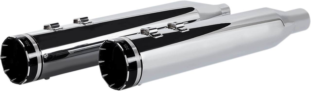 Khrome Werks #202735 - 4-1/2" HP-Plus® Slip-On Mufflers - Chrome with Tracer - Touring