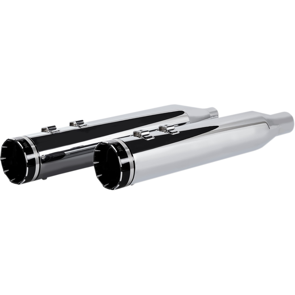 Khrome Werks #202735 - 4-1/2" HP-Plus® Slip-On Mufflers - Chrome with Tracer - Touring