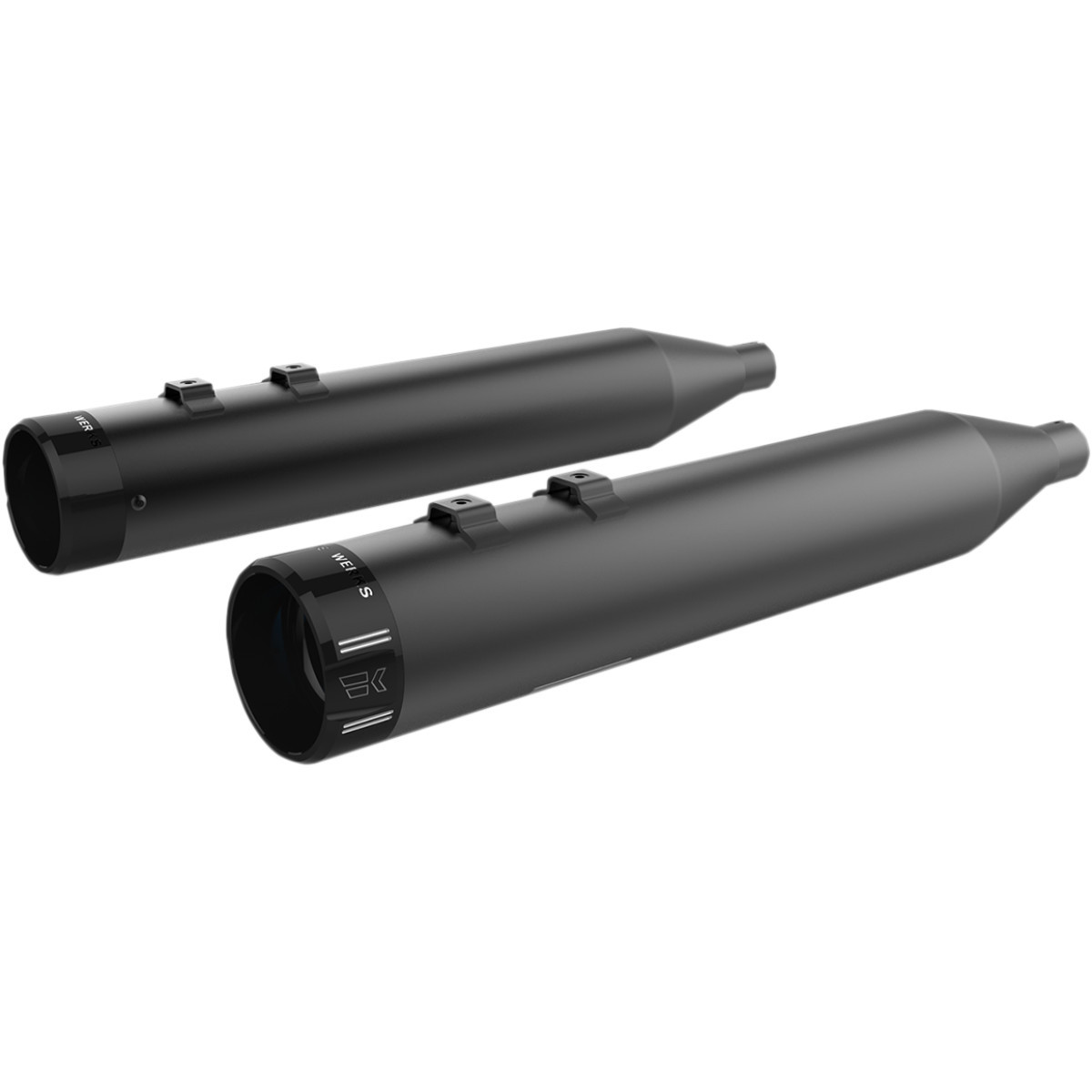 Khrome Werks #202830 - 4-1/2" HP-Plus® Slip-On Mufflers - Black with Klassic Tip
