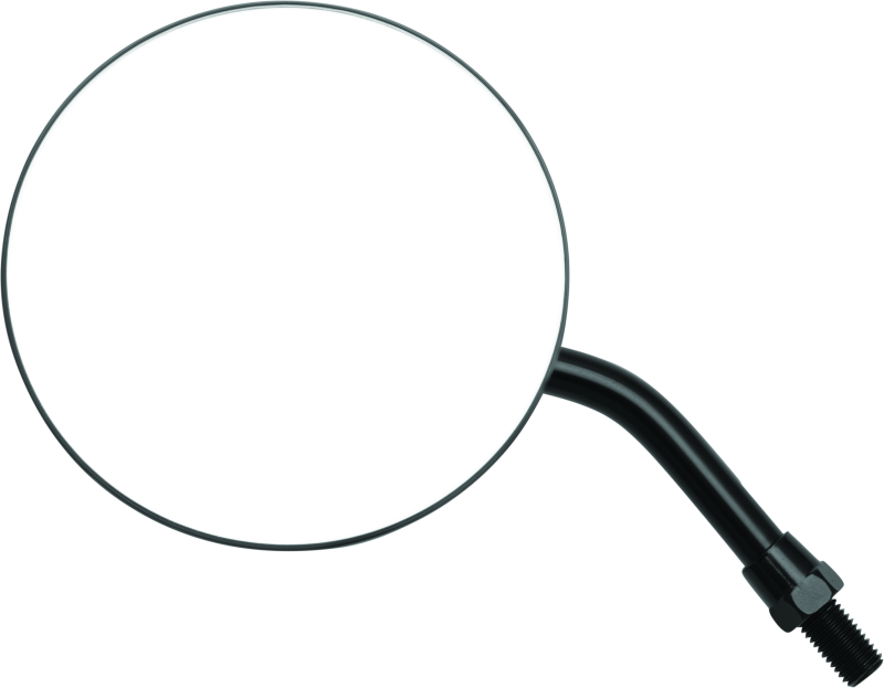 BikeMaster 600801 BikeMaster 4in Adjustable Round Mirror 10mm - Each - Black