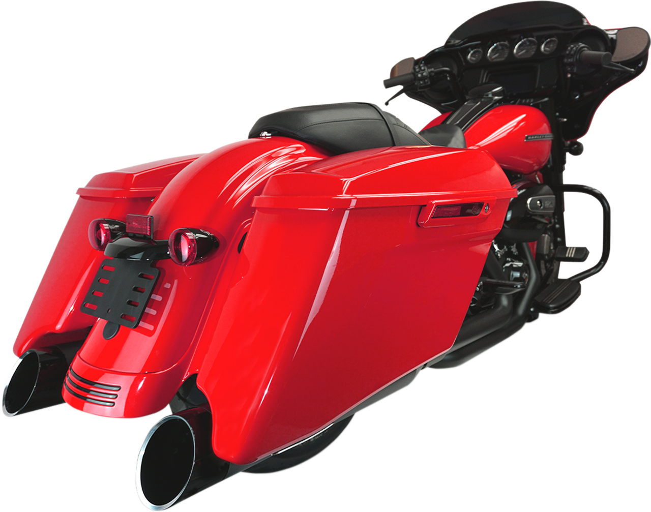 4.5" Mufflers for Touring - Black with Edge