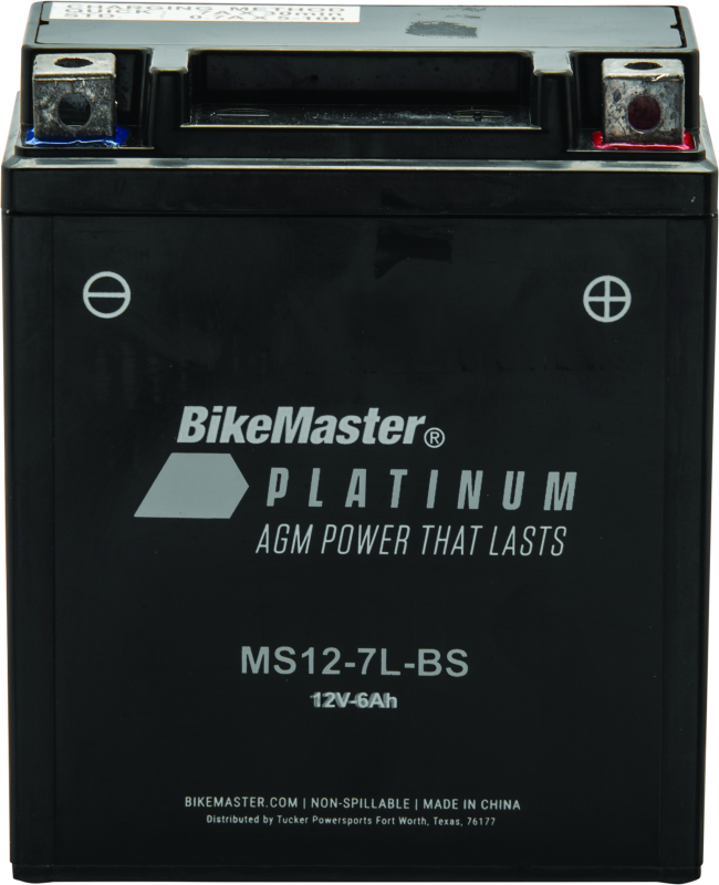 BikeMaster 780740 BikeMaster AGM Battery - MS12-7L-BS