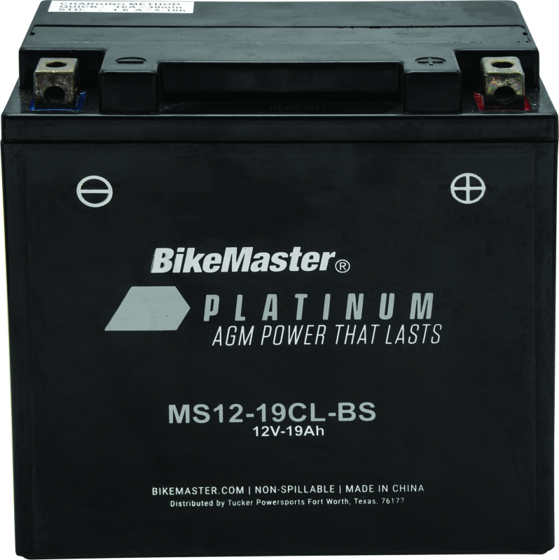 BikeMaster 780722 BikeMaster AGM Battery - MS12-19CL-BS